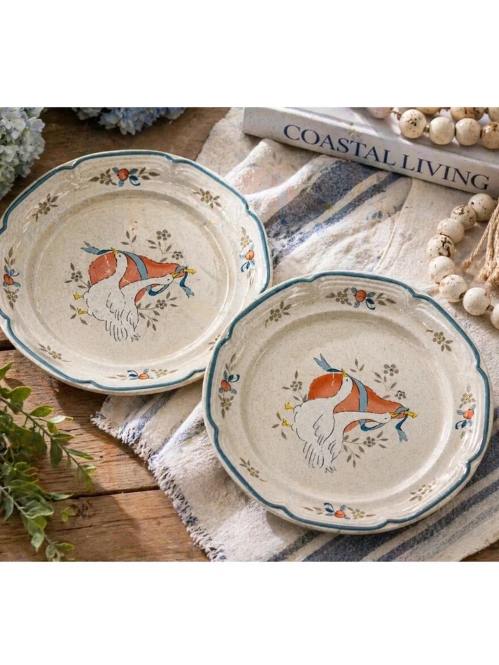 Vintage geese cottagecore plate by international marmalade Japan | Cottage Home